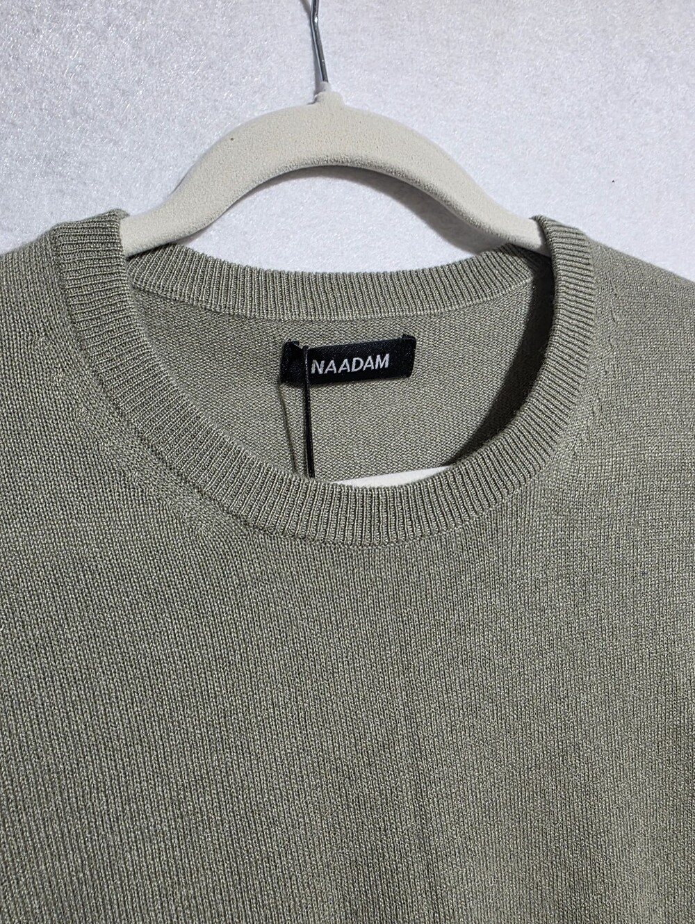 NWT NAADAM THE ORIGINAL CASHMERE SWEATER SAGE SZ L - Picture 7 of 14